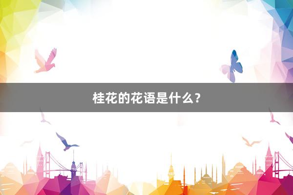 桂花的花语是什么？